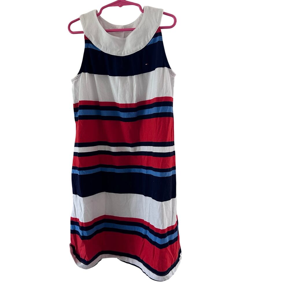 Tommy Hilfiger Red White Blue Striped Dress